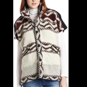Diesel Oversized Boxy Sweater Poncho Wool Blend Vest size S